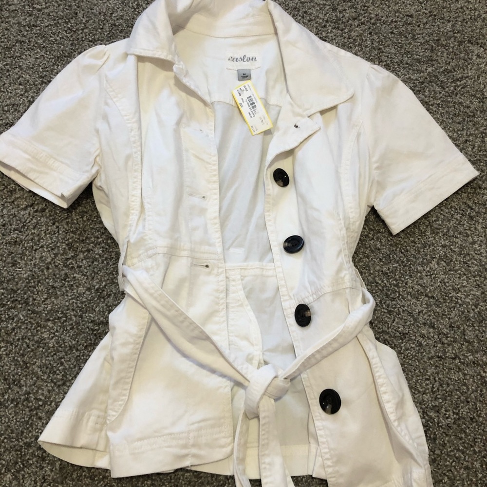 Caslon Button Down Tie Blouse - image 1